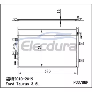 BA5Z19712A Ford Lincoln Mks 2010-2016 3.5LA/C kondensator
