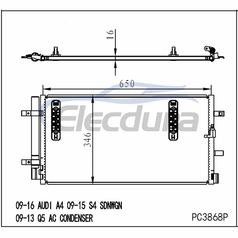 8K0260403E Audi A4 2008-2016 Condensador de A/C