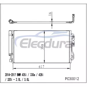 64506804721 BMW 1er F-Plattform 2012+ Klimaanlagenkondensator