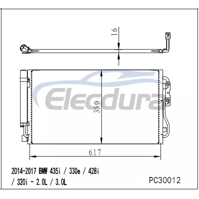 64506804721 BMW 1 Seri F-platform 2012+ Kondensor A/C