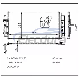 89018841 GM Imp 2006-2008 3.8LA/C Zesp&oacute;ł skraplacza