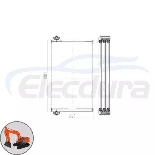 YA00004881 Hitachi ZAX870-3 Hydraulik&ouml;lk&uuml;hler Gro&szlig;handel Aftermarket-Ersatz f&uuml;r Baggerteileh&auml;ndler