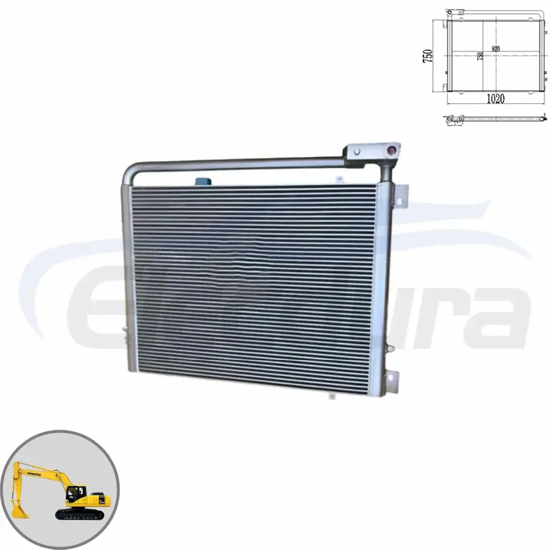 Pendingin oli hidrolik Komatsu PC220-7 206-03-71120 tampilan inti untuk pemasok grosir dan distributor pesanan massal.