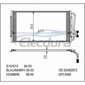 52462672 GM S10 1994-2003 Skraplacz A/C