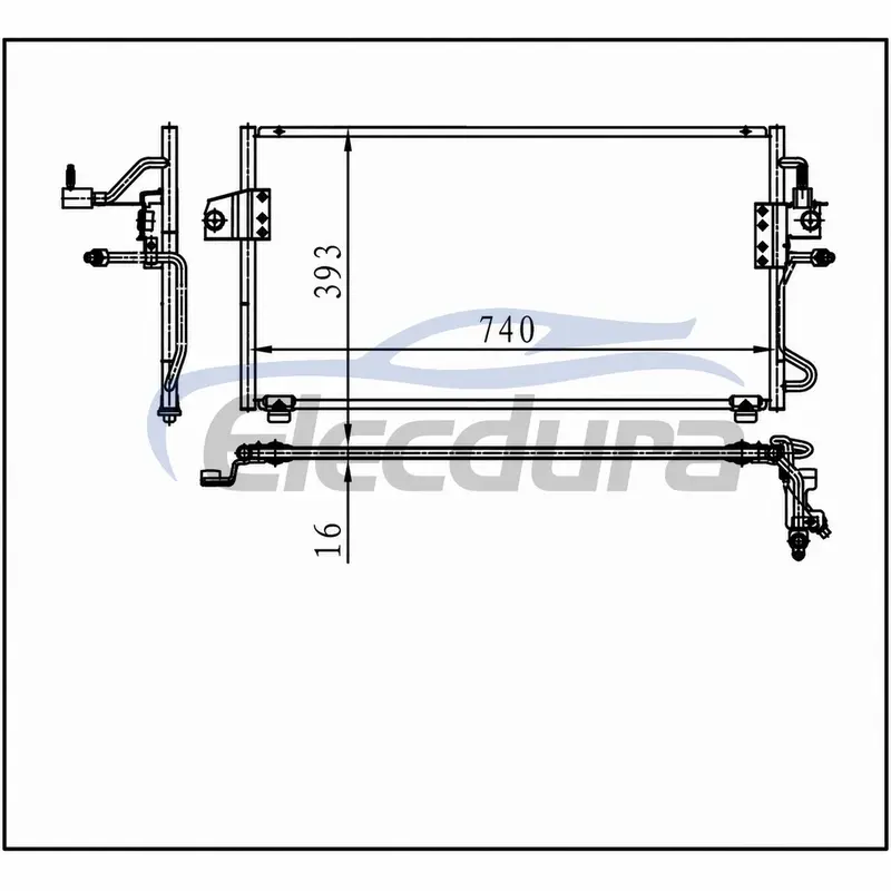 921005Z000 Nissan Quest 1999-2002 A/C kondenseri Montaj 16mm &Ccedil;ekirdek