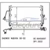 1020259 Condensatore aria condizionata Daewoo Nubira 2000-2001