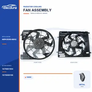 Συγκρότημα ανεμιστήρα ψυγείου για Mercedes-Benz 1000W 1679061904 Μαζική προμήθεια