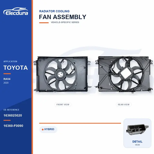 Вентилятор радиатора в сборе для Toyota Wildlander / RAV4 1636025020 Массовая поставка