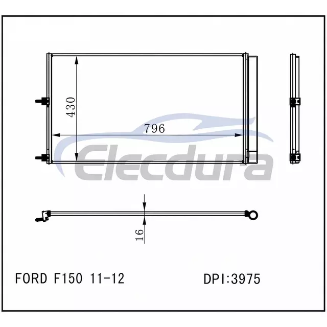 BL3Z19712A Ford F150 Electric Power Steering 2011-2012 Kondensor A/C LISTRIK