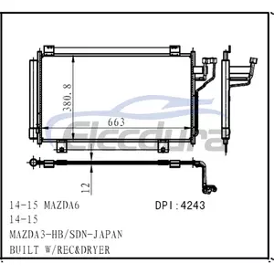 GHR161480 Gruppo condensatore aria condizionata Mazda Mazda6 2014-2015