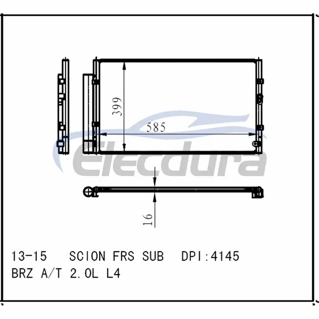 CV6Z19712H Ford &Eacute;chapper 2013-2014 Condenseur de climatisation