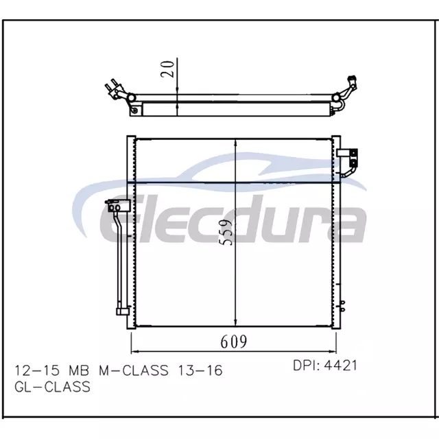 099 500 00 02 Mercedes-Benz Mb M-Klasse 2012-2015 Airco condensoreenheid