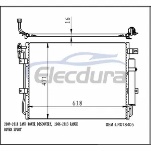 JRB500250 Rover Land Discovery 2009-2018 Condensador de A/C