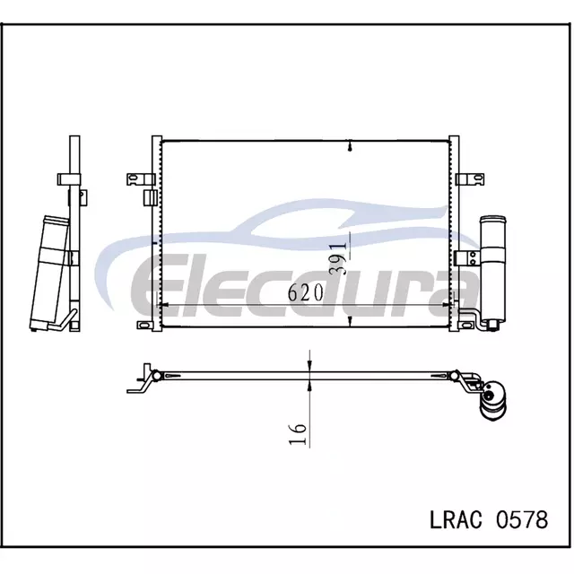 96484931 Chevrolet Lacetti 2004+ Condensator A/C