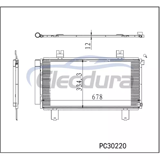 80100T21A02 Acura Integra 2023-2025 A/C kondensatorsamling