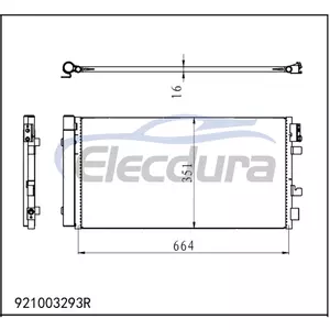 921003293R Renault Fluence L3_ 2010-2014 Condensatore aria condizionata