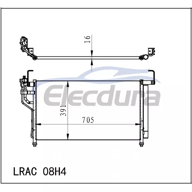 97606-4H200 Hyundai H-1 2007+ 2.5TD / 2.4GA/C Condensor