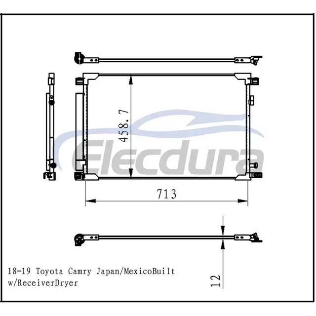 884A006010 Toyota Camry-Jpn 2018-2019 Klima Kondenser Grubu 12mm &Ccedil;ekirdek