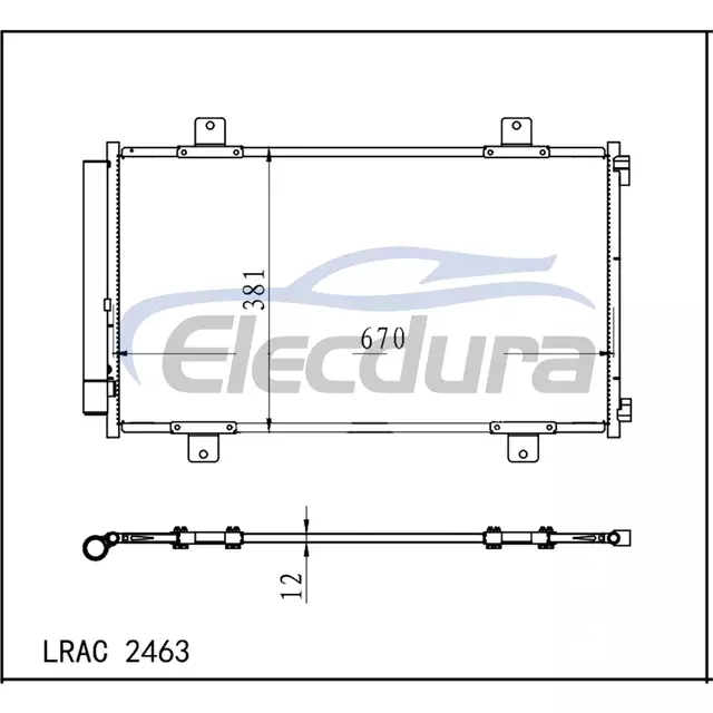 95310-61M00 Suzuki Sx4 S-Cross 2013-2016 คอนเดนเซอร์เครื่องปรับอากาศ
