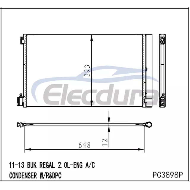 13241737 Buick Regal 2011–2013 A/C-Kondensatorbaugruppe