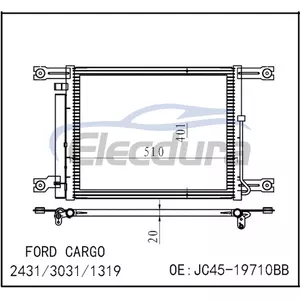 JC45-19710BB Ford Cargo 2431 2018+ Condensator A/C