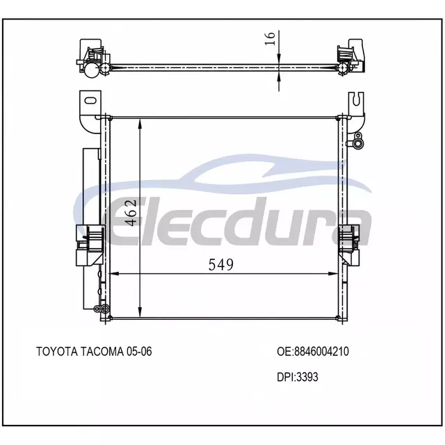 8846004210 Toyota Tacoma 2005-2006 Klima Kondansat&ouml;r&uuml;