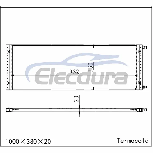 Universal Condensator A/C 1000 &times; 330 &times; 20 mm