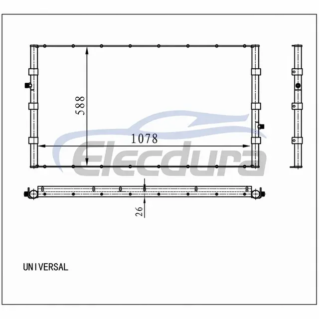 Universale Condensatore A/C 1078 &times; 592 &times; 26 mm