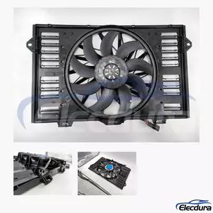 97010606106 Sostituzione all'ingrosso aftermarket del gruppo ventola di raffreddamento del radiatore senza spazzole Porsche