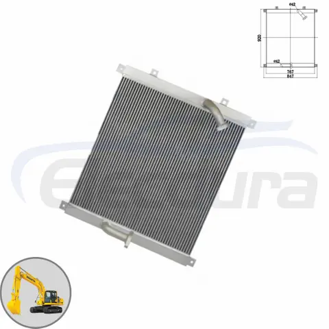 Chłodnica oleju hydraulicznego 206-03-51121 847x920mm hurtowy dostawca dla Komatsu PC200-5 PC220-5 zam&oacute;wienie zbiorcze zamiennik na rynku wt&oacute;rnym