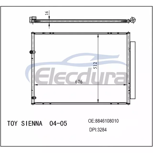 8846048140 Toyota Sienna R 2004-2005 Klima Kondenser Komplesi