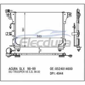 8524814600 Honda Acu Slx 1998–1999 Klimakondensator 18 mm Kern