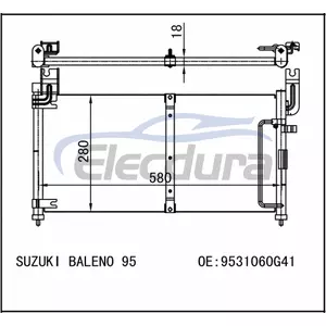 9531060G41 Suzuki Baleno 1995+ Конденсатор кондиціонера