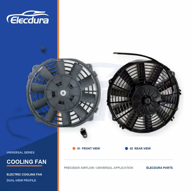 Universeel Radiateurkoelventilator 7 inch recht mes 80W groothandel