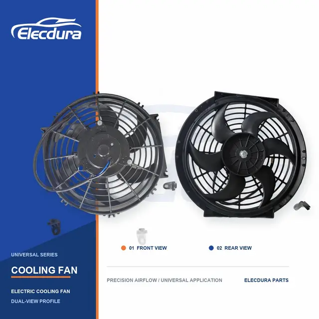 Universel Ventilateur de refroidissement de radiateur Lame incurv&eacute;e de 10 pouces 160W en gros