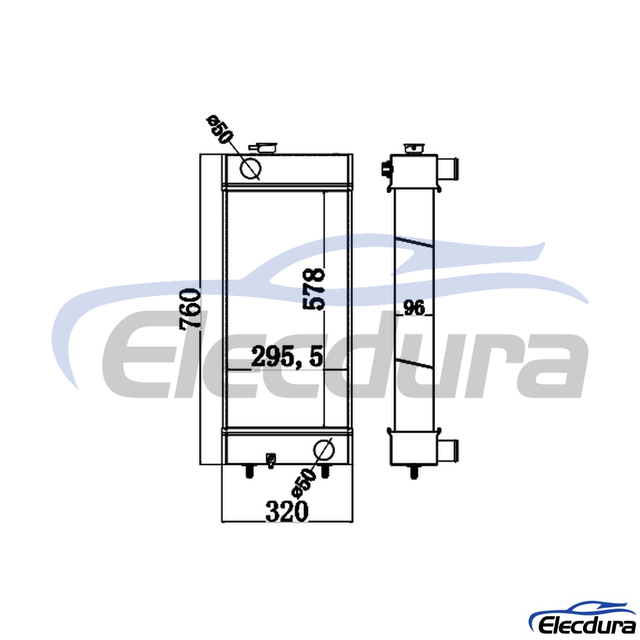 298-1226 Caterpillar E307D 물 탱크 라디에이터 코어