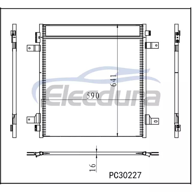 92110-6JR0A Infiniti QX80 2020-2022 Zesp&oacute;ł skraplacza klimatyzacji rdzeń 16 mm