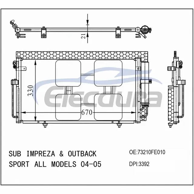 73210FE010 Subaru Impreza 2004-2007 Конденсер кондиционера