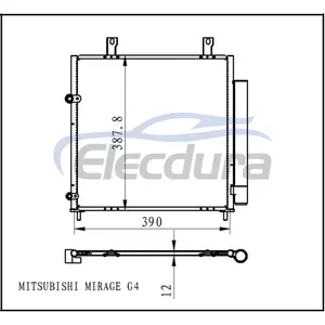 7812A339 Mitsubishi Mirage 2017-2018 Conjunto de condensador de aire acondicionado
