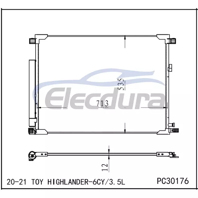 884A00E010 Συμπυκνωτής A/C Toyota Highlander 2020-2022