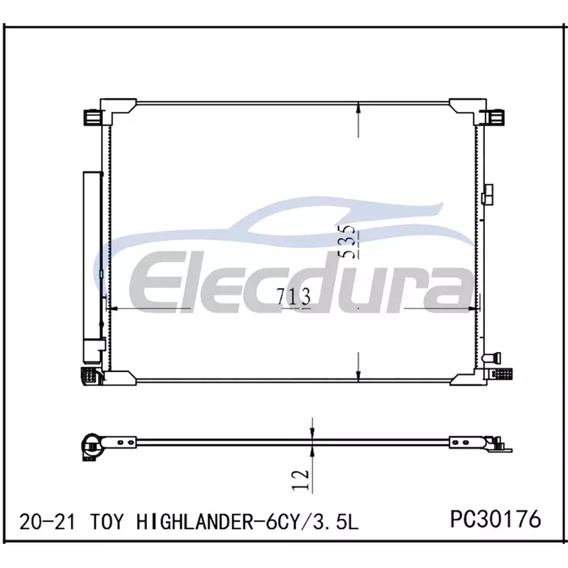 884A00E010 Toyota Highlander 2020-2022 Condensator A/C