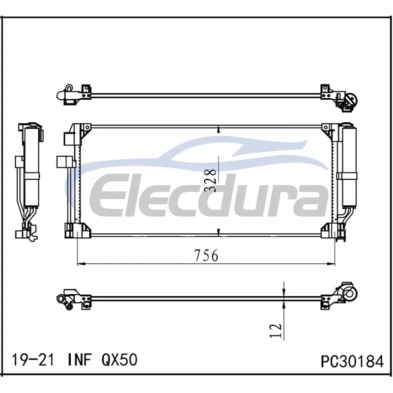 921005NA0A Infiniti QX50 2019-2021 Συμπυκνωτής A/C με δέκτη/στεγνωτήριο