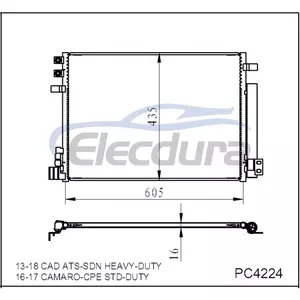 22966151 Cadillac ATS 2013–2019 Klimaanlagenkondensator