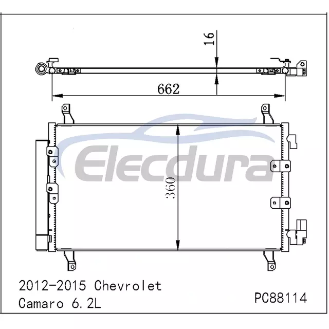 22879422 conjunto do condensador 6.2LA/C de Chevrolet Camaro Zl1 2012-2015