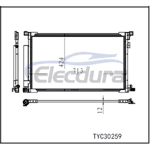 884A0-0R040 Toyota Crown 2023+ Конденсатор кондиционера в сборе
