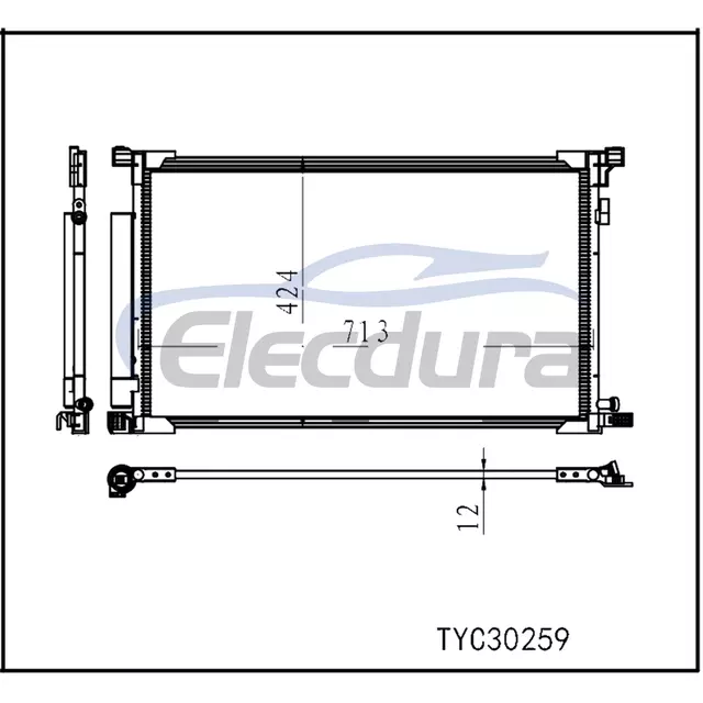 884A0-0R040 Συγκέντρωση συμπυκνωτή Toyota Crown 2023+ A/C