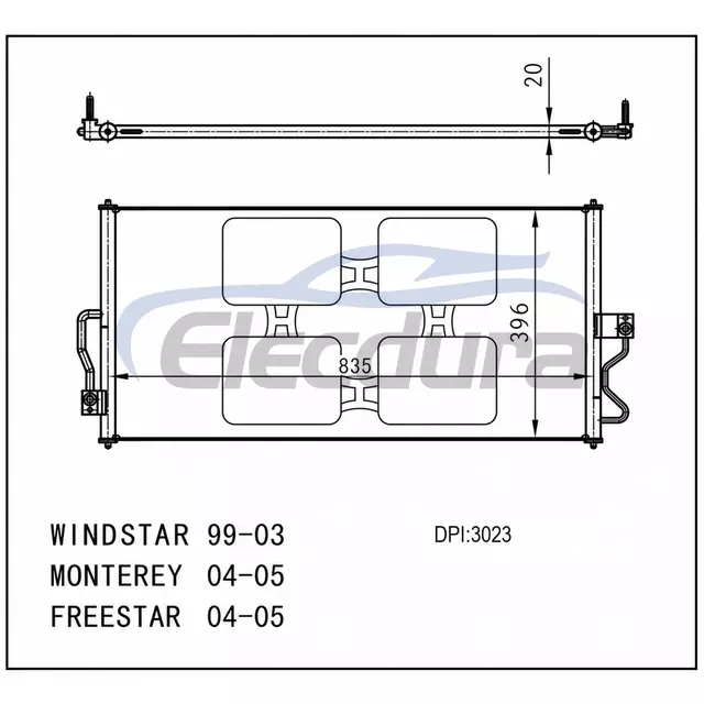 Kondensor AC XF2HAF Ford Windstar 1999-2003