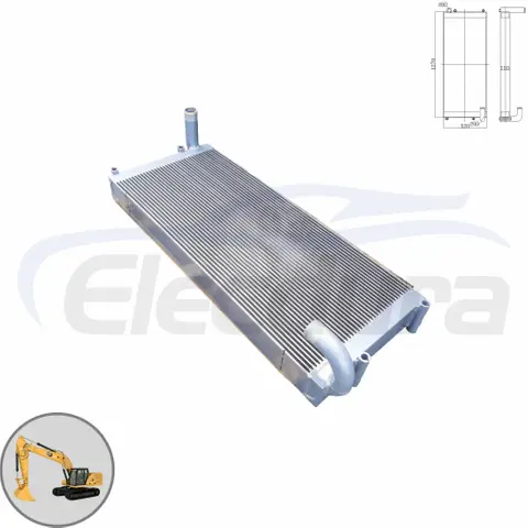 Caterpillar 도매 공급업체 및 대량 주문 유통업체를 위한 E336GC 유압 오일 쿨러 475-6623 코어 보기.