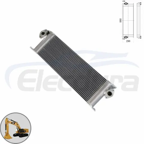 Caterpillar 도매 공급업체 및 대량 주문 유통업체를 위한 311D 312D 유압 오일 쿨러 281-3626 코어 뷰.