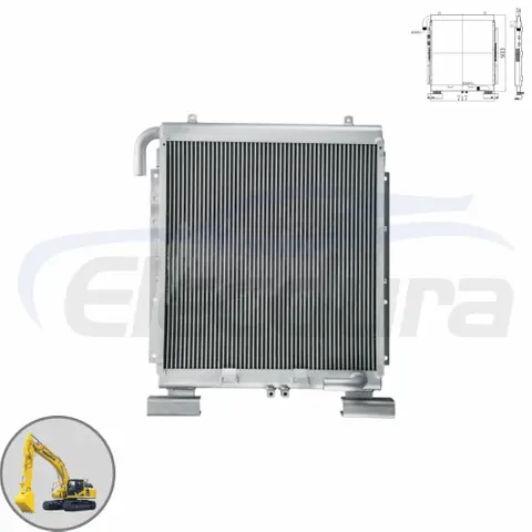 Ψυγείο υδραυλικού λαδιού 20Y-03-21821 717x933mm High Foot προμηθευτής χονδρικής για Komatsu PC200-6 PC220-6 μαζική παραγγελία αντικατάσταση μετά την αγορά
